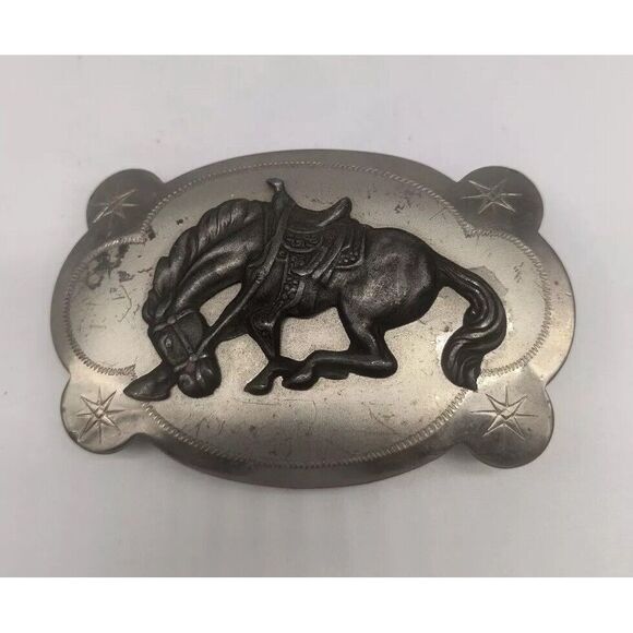 Other - Vintage Men's Cowboy Western Horse Design Belt Buckle